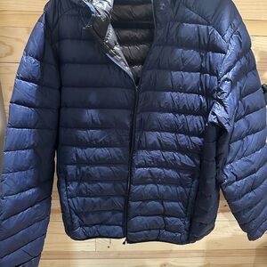 Men's Navy Puffer, thin Jacket